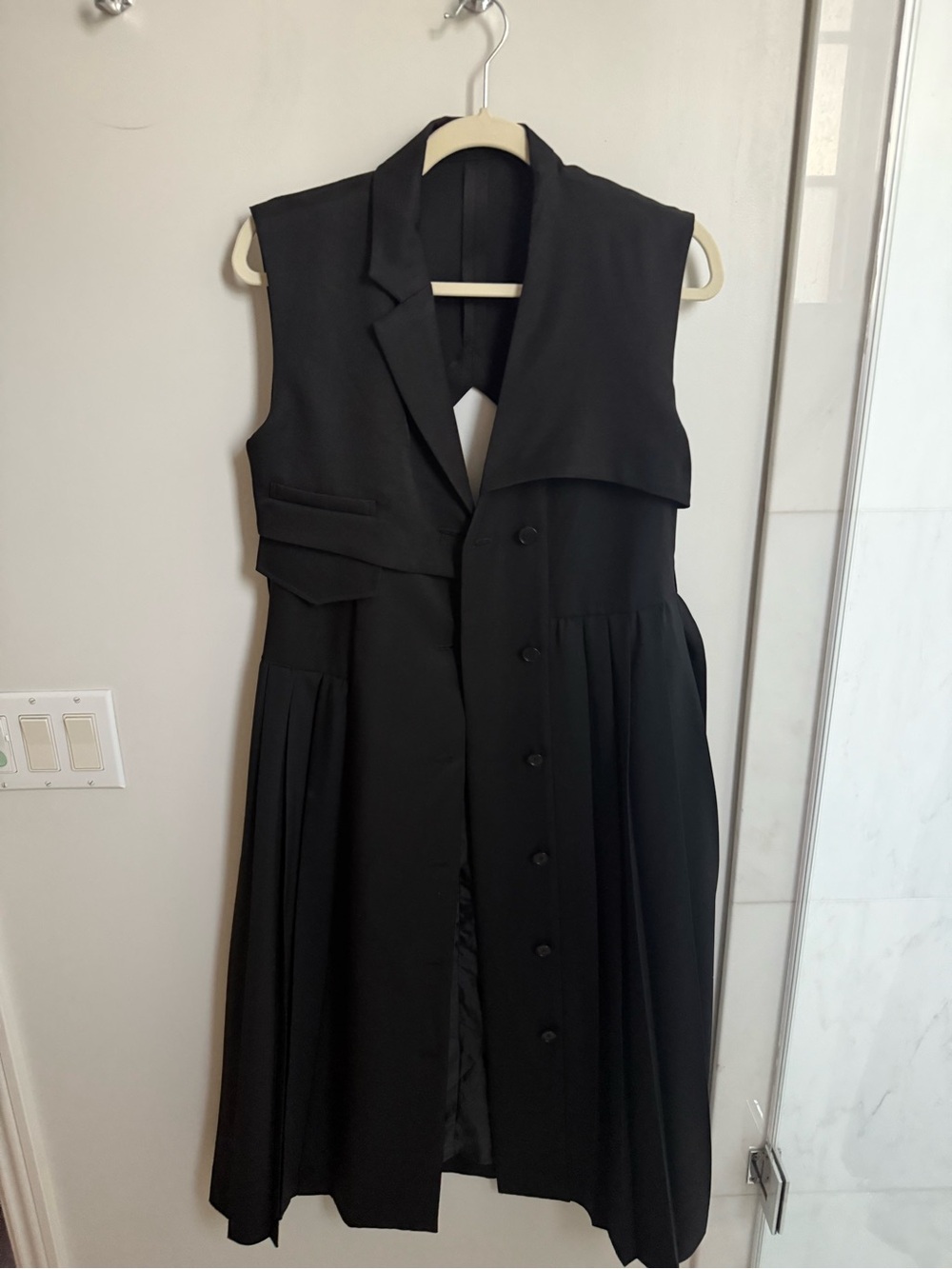 UNITED TOKYO Pleated Sleeveless Blazer Vest Dress | Size 2 | Made in Japan